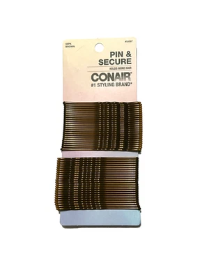 Conair 超长棕色 Bobby Pins,48 克拉 2 1/2 英寸 — 第 1/2 张图片