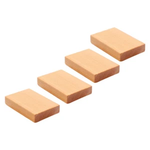 4 Pcs Wooden Block Toys Craft Board Child Crafts Materials Solid Blocks - Bild 1 von 12