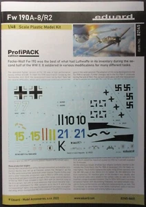 Eduard 1/48th Scale Fw 190A-8/R2 - Decals & Directions from Kit No. 82145 - Picture 1 of 1