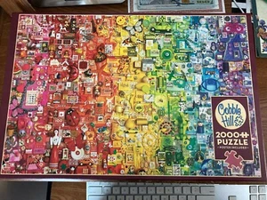 Cobble Hill 2000 Piece Jigsaw Puzzle - 'Rainbow' - 39"x26" Poster Included - Picture 1 of 4