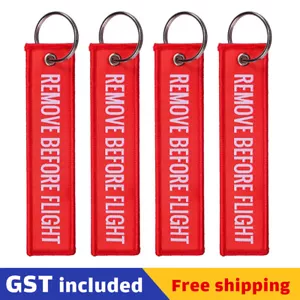 5 PCS Embroidered REMOVE BEFORE FLIGHT Keychain Lanyard Luggage Tag Keyring NEW - Picture 1 of 12