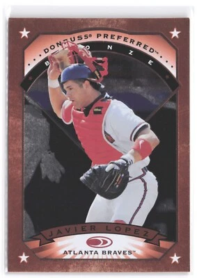 1997 Donruss Preferred Atlanta Braves Baseball Card #14 Javier Lopez (B) - Image 1 of 4