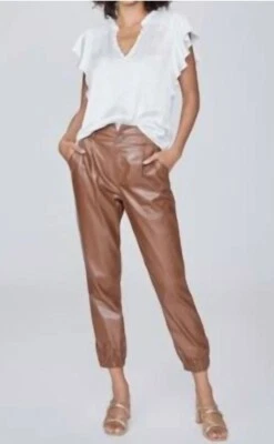 Jogger plisado vegano Paige Mayslie en coñac talla 12 Foto 1 de 4