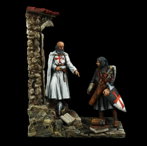 Museo Soldado de Hojalata (TOP) Comandante Provincial de la Orden Templaria con Siervo - Imagen 1 de 6