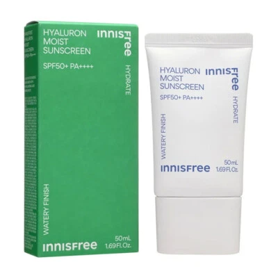 50ml Innisfree Hyaluron Moist Sunscreen SPF50+ PA++++ Korean UV Protection Cream - Image 1 of 4