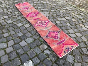 Turkish Vintage Rug Handmade Wool Rug Bohemian Runner Rug Home Rug - Picture 1 of 10