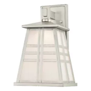 Patio Wall Lamp Dimmable LED Outdoor Light Cecilia Nickel Drop Glass 12 W - Picture 1 of 2