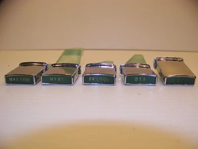 1964 CHRYSLER 300K HEATER CONTROL PUSH BUTTONS OEM DEF FRCOOL MAX COOL HEAT OFF - Image 1 of 3