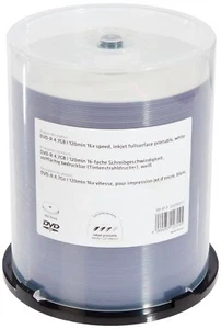 MR413 DVD-R 47GB 120min par jet d'encre Disque Lot de 100 - Afbeelding 1 van 4