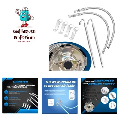 Double Tires Air Inflation Kit, Valve Stem Extension, Valve Stem Extenders, D... - Image 1 of 4