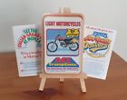 Rare Ace Trump Game Light Motorcycles With Rare Monza 77 And Poster Vouchers