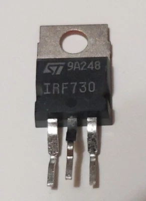 6 pcs.   N-Channel Power MOSFET ST Micro SGS IRF730 5.5A 400V Staggered Leads - Image 1 of 4