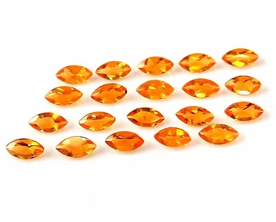 2.5X5 MM MARQUISE CUT AAA+ NATURAL MEXICAN FIRE OPAL FACETED GEMSTONE 20 PIECES - Image 1 of 4