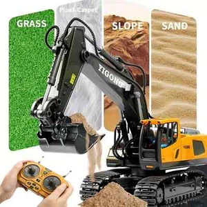 1:20 RC Excavator DumpTruck Bulldozer Remote Control Engineering Vehicle Kid Toy - Picture 1 of 9