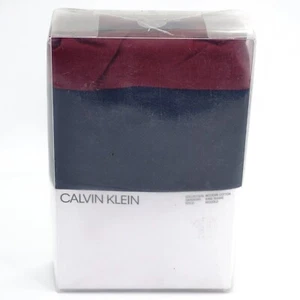 Calvin Klein Modern Cotton 2 King Shams Style: Niccolo Burg/Navy (New In Case) - Picture 1 of 3