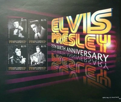 Grenada 75 Birthday Elvis Presley 2010 Singer Artist Famous (sheetlet B) MNH - Image 1 of 4