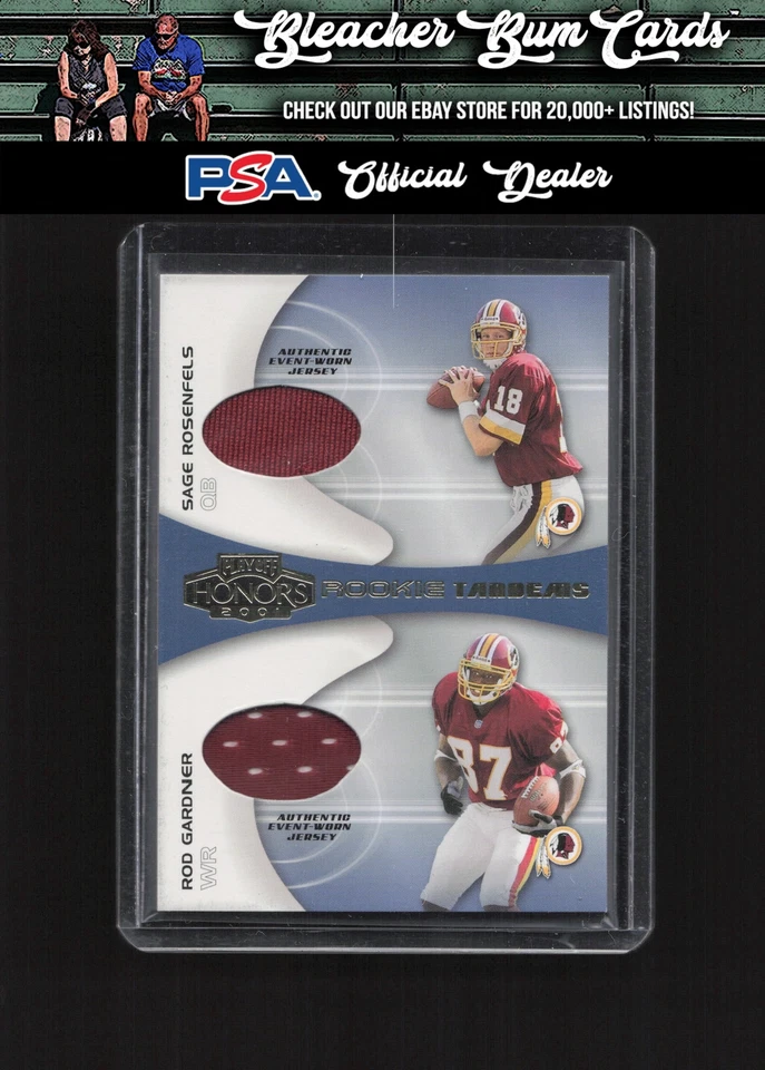 2001 Playoff Honors RT-5 Rosenfels Gardner Rookie Tandem Jerseys - Image 1 of 2