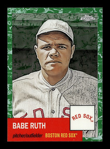 2022 Topps Chrome Platinum Anniversary Babe Ruth Toile White Green 19/99 #3