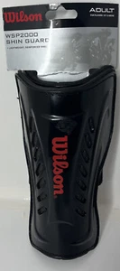 Wilson WSP2000 Shin Guards Soccer Adult Unisex With Closure Straps Black New. - Picture 1 of 6
