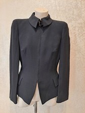 Alexander McQueen 2007 Fitted Zip Up Padded Jewel Detail Jacket 42 Wow SALE!!