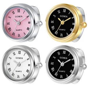 Women Men Roman Numberals Dial Adjustable Quartz Finger Ring Watch Creative Gift - Picture 1 of 23