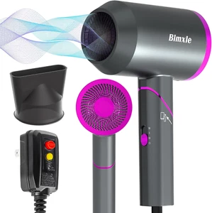 Hair Blow Dryer, Travel Hair Dryer with Foldable Handle, Fast Lightweight Hair D - Picture 1 of 12