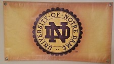 Notre Dame Fighting Irish Logo Vinyl Flag Picture Banner 20"×36" NCAA Man Cave