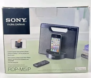 Sony RDP-M5iP iPhone/iPod Portable Speaker Dock Black Brand New - Picture 1 of 3