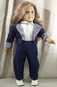 Ropa para muñecas Made2Fit American Girl 18" pulgadas chaqueta de mezclilla pantalones camisa sin mangas 3 un. - Imagen 1 de 2