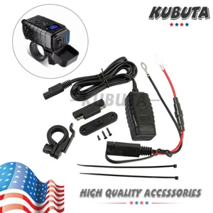 Motorcycle Dual USB Charger, QC + PD3.0 Charger, Phone Fast Charging Waterproof - Picture 1 of 16