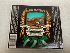 Etiqueta de cerveza de trigo jalapeño Eddie McStiff’s Moab Utah - Imagen 1 de 2