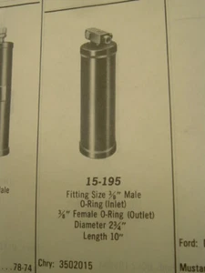 1971-5 dodge Plymouth Chrysler NEW a/c receiver drier - Picture 1 of 1