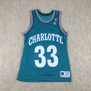 Camiseta deportiva vintage de los años 90 campeona Charlotte Hornets Alonzo Mourning #33 para hombre 36 - Imagen 1 de 13