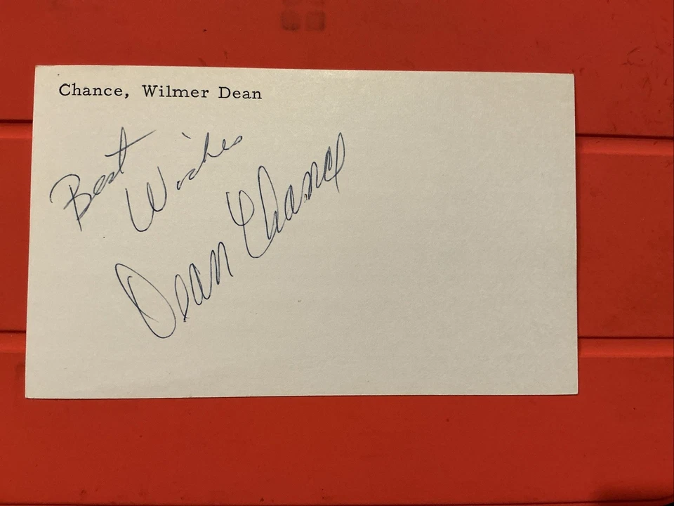 Dean Chance🔥🔥MLB Debut: 1961 Los  Angeles Angels 🔥🔥Autograph 🔥🔥 - Image 1 of 1