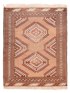 Vintage handgeknüpfter Vorleger 3 Fuß 6 Zoll x 4 Fuß 5 Zoll traditioneller Wollteppich - Bild 1 von 9