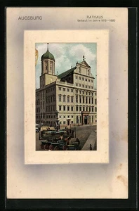 Augsburg, Blick zum Rathaus, Ansichtskarte 1911  - Picture 1 of 2