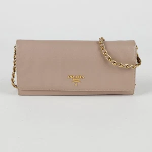 Prada 1MT290 Metal Logo Chain Wallet Crossbody 135385016 - Picture 1 of 18
