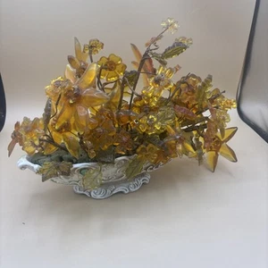 Ramitas con cable de flores Lucite de acrílico modernas de mediados de siglo de colección como en la foto - Imagen 1 de 17
