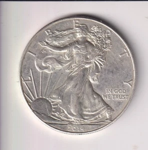 2014 AMERICAN SILVER EAGLE $1 DOLLAR 1 OZ .999 SILVER COIN UNITED STATE MINT - Picture 1 of 2