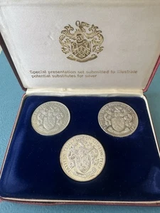 1965 Gardiner's Island New York Pattern Trial 3 Coin Proof Set RARE! - Picture 1 of 13