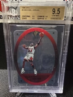 1996 SPX MICHAEL JORDAN #8 BGS 9.5 GEM MINT - Image 1 of 2