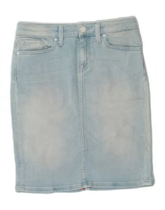 TOMMY HILFIGER Womens Rome RW Denim Skirt W26 Small Blue Cotton DD35 - Picture 1 of 4
