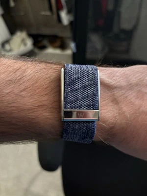 Nuevo Whoop mg/5.0 banda (con logo) color azul - cierre/eslabón plateado brillante Foto 1 de 3