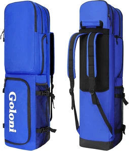 4 Schläger Feldhockeytasche mit Schultergurten, Feldhockeyschläger Rucksack mit  - Bild 1 von 12