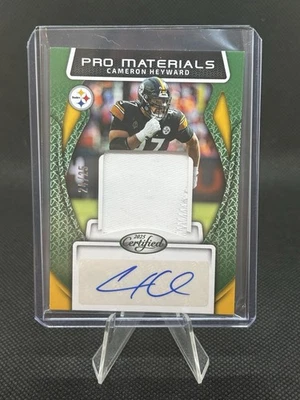 2025 Panini Certified Cameron Heyward Pro Materials Patch Auto Green /25 - Image 1 of 2