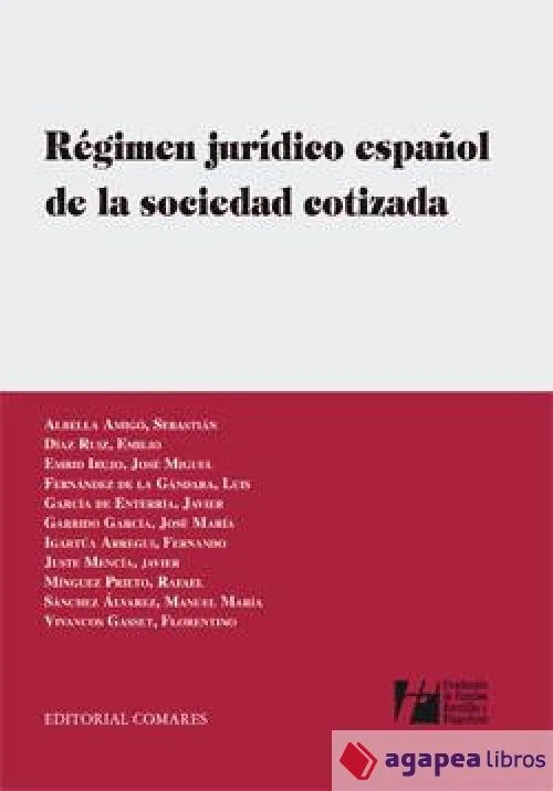 RÉGIMEN JURÍDICO ESPAÑOL DE LA SOCIEDAD COTIZADA.. NUEVO. ENVÍO URGENTE - Imagen 1 de 1