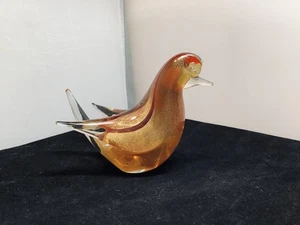 Gold and Cranberry Dove Art Glass Murano - Picture 1 of 11