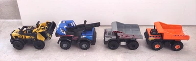 Lot 4 1998 2007 Maisto Hasbro Tonka Dump Truck Gray/Silver Red Flames & others - Image 1 of 4