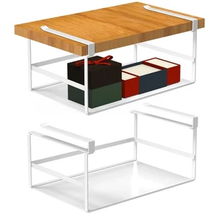 2 Pack Under Shelf Storage Basket Organizer Hanging Holder Metal Under Cabine... - Picture 1 of 7