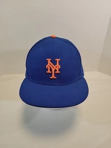 New Era 59FIFTY New York Mets Authentic On Field Fitted Cap 7 3/8 Blue - Picture 1 of 9